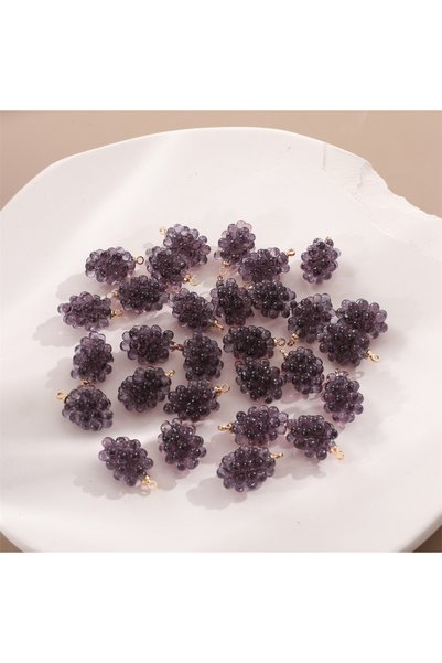 Choice purple 2PCs Simulation Resin 3D Fruit Charms Grape Pendant Jewelry DIY...