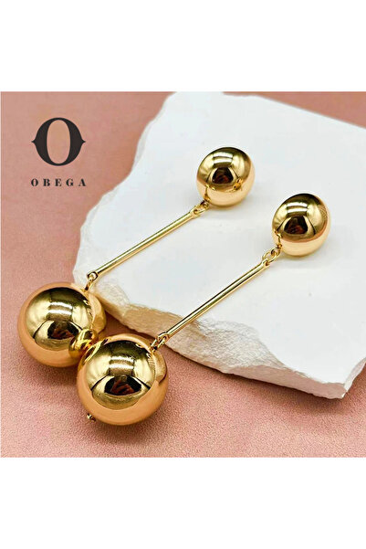 Choice AEH60100 Obega Fashion Ball Tassl Drop Earrings Minist Gold Color Dang...