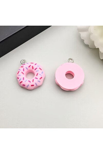 Choice Pink 10pcs 10/12pcs 18*21mm Colorful Food Donuts Design Charms 3D Resi...