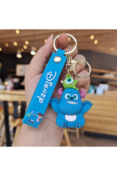 Choice 4 شخصيات أنمي جامعة الوحوش ثلاثية الأبعاد سلسلة مفاتيح لطيفة من شركة الوحوش المحدودة، جيمس بي سوليفان، سلسلة مفاتيح مدرسية.