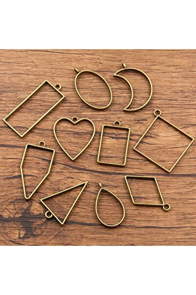 Choice 30 قطعة من المعدن الهندسي المجوف بإطار قلادة سحرية مصنوعة من راتنج الإ...