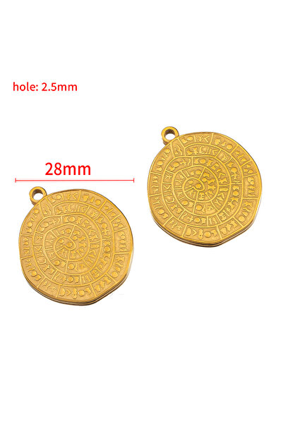 Choice قلادة بوصلة فايكنغ رونية عتيقة من الفولاذ المقاوم للصدأ مقاس 28 مم من ...