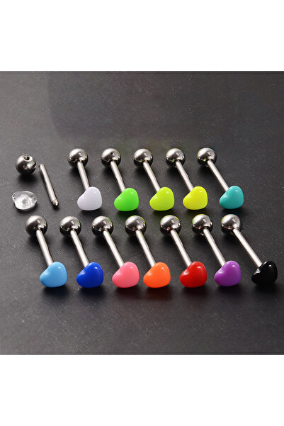 Choice 1.6 × 16 × 5 × 6 مم، 13 قطعة، B، 12 قطعة، حلقة لسان صناعية على شكل قلب...