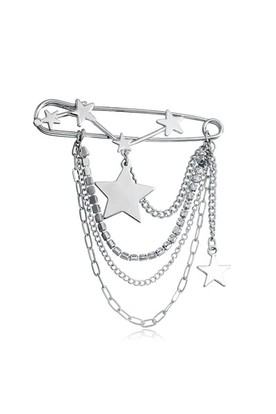 Choice دبابيس بروش نجمة عتيقة أنيقة بلون الفولاذ، دبابيس تضييق حزام الخصر، شر...