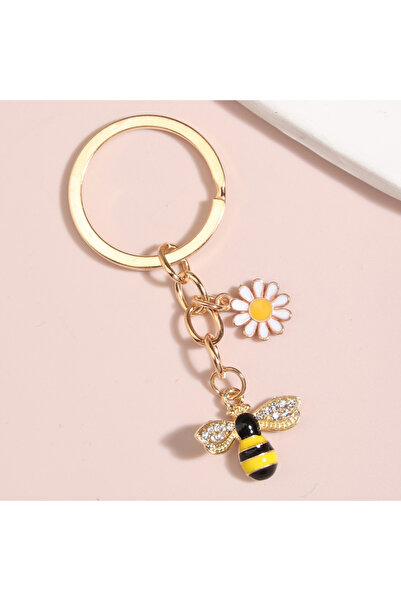 Choice E4174 Cute Keychain Bee Honeycomb Heart Flower Key Ring Garden Key Cha...
