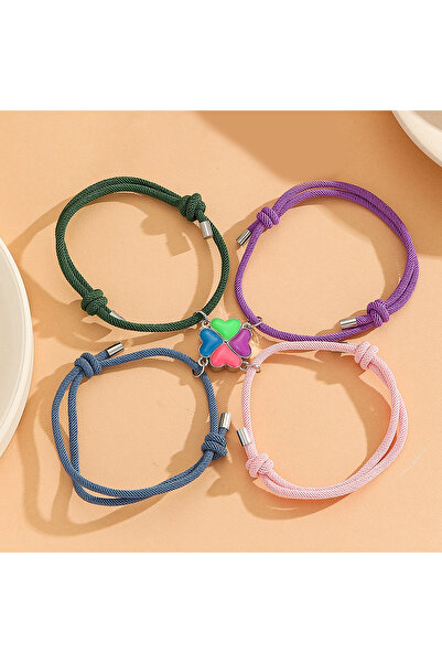 Choice 25.5 سم B1338 4 قطع من نبات البرسيم المضيء رباعي الأوراق صديق جيد للأخت والأخ والأزواج ينمو في الظلام