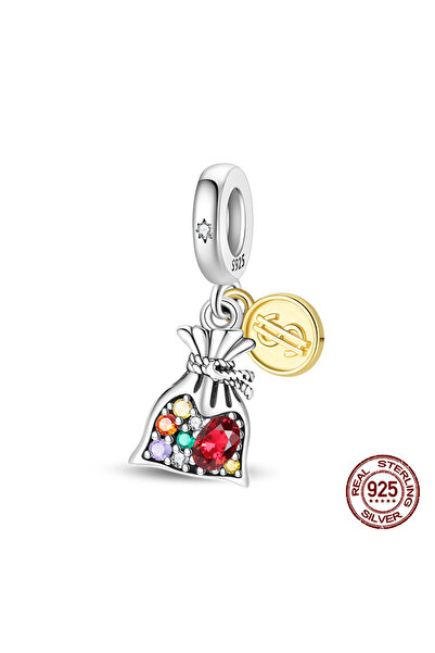Choice PAC1916 New Charms 925 Sterling Silver Rich Money Bag Pendants Charms ...