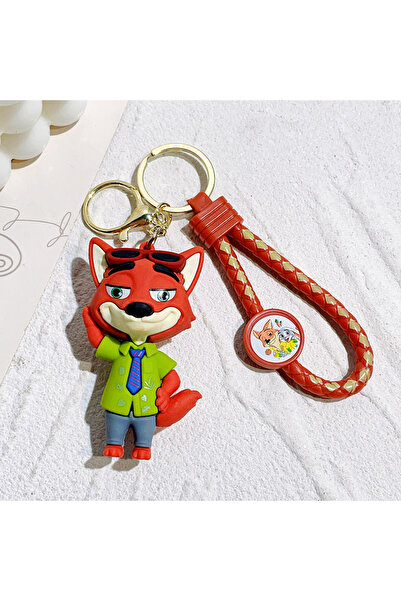 Miniso KC4406 Zootopia Keychain Set Judy& Nick Wilde PVC Figure Keychain, Dis...