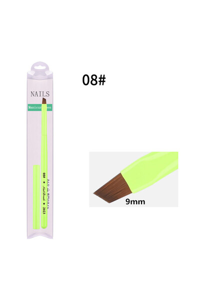 Choice فرشاة أظافر خضراء G-B530-8 فرشاة جل مانيكير أكريليك UV جل تمديد قلم طل...