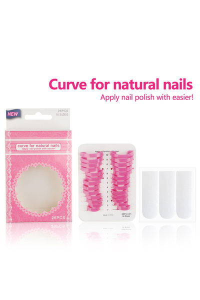 Choice شريط حماية طلاء الأظافر على شكل حرف U من LULAA باللون الوردي لحماية طل...