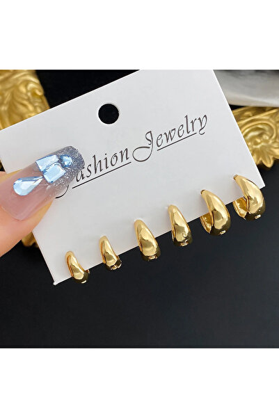 Choice AE01 6 Pcs Vintage Copper Metal Earrings Set For Women And Man Fashion...