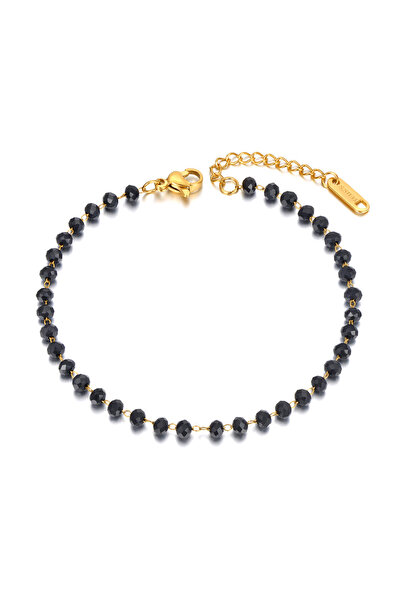 Choice B21105G-Black Lokaer سوار أسود أنيق من الزركونيوم والكريستال للنساء وا...