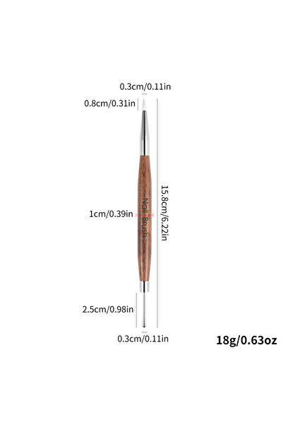 Choice 1PCS 1/2/5PCS Dual-Head Sandalwood Nail Sculpting Pen Multi-use Brush ...