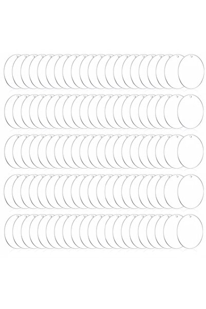 Choice 100 قطعة من الأكريليك الشفاف المستدير مقاس 5 سم مناسب لاستبدال سلسلة ا...