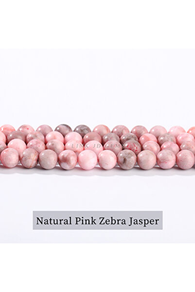 Choice3 6 مم تقريبًا 60 قطعة من حجر اليشب الوردي الطبيعي حبة اليشب الوردي 4 6...