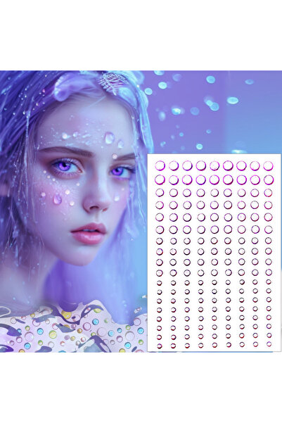 Choice ملصقات وشم مؤقتة للوجه والعينين ثلاثية الأبعاد من ستايل أ-بنفسجي ذاتية...