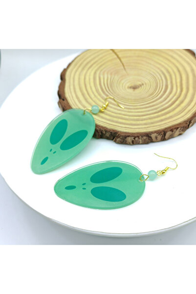 Choice E332-1 أقراط أياسي مومو داندادان كوسبلاي أقراط طويلة زرقاء غريبة مشبك مومو أياسي أدوات تنكرية P