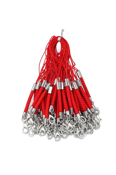 Choice حبل مضفر أحمر مكون من 10 قطع/مجموعة، سلسلة مفاتيح مع مشابك جراد البحر،...