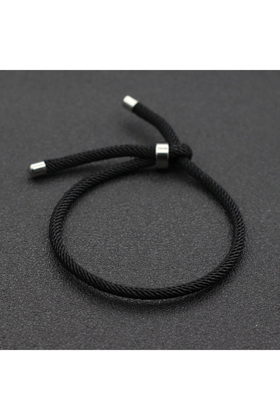 Choice Black New Minimalist Rope Bracelet Men 100% Unfading Stainless Steel B...