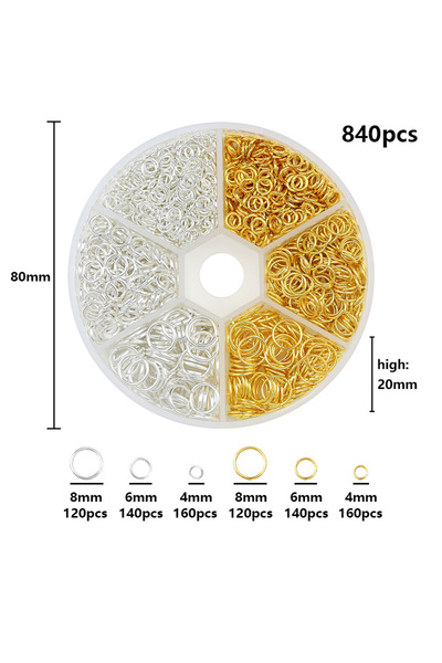 Choice مجموعة GS ثنائية اللون، مجموعة حلقات وصل مفتوحة من سبيكة ذهبية اللون، ...