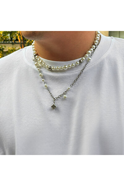 Choice قلادة قصيرة من الفضة على شكل نرد معدني بتصميم ستيم بانك للرجال، سلسلة ...