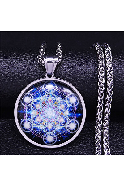 Choice ب 60 سم HL SR ختم ميدالية رئيس الملائكة السبعة قلادة زجاجية من الفولاذ...