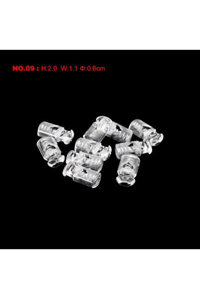 Choice 09 10 قطع قفل الحبل سدادة بلاستيكية أطراف الحبل تبديل مشبك مشبك شفاف و...