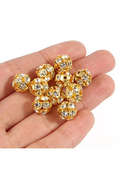 Choice1 6mm 50pcs gold 50pcs 6/8/10mm AB Color Metal Crystal Beads Rhinestone...