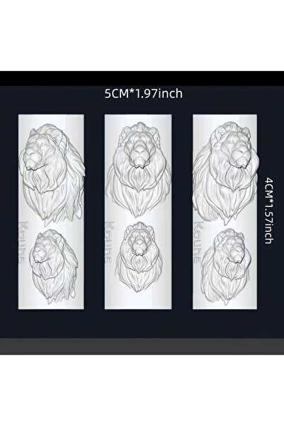 Choice PF-865 قالب فن الأظافر مع نحت رأس نمر الثلج، نحت رأس الأسد، نحت الحيوانات والوحوش،