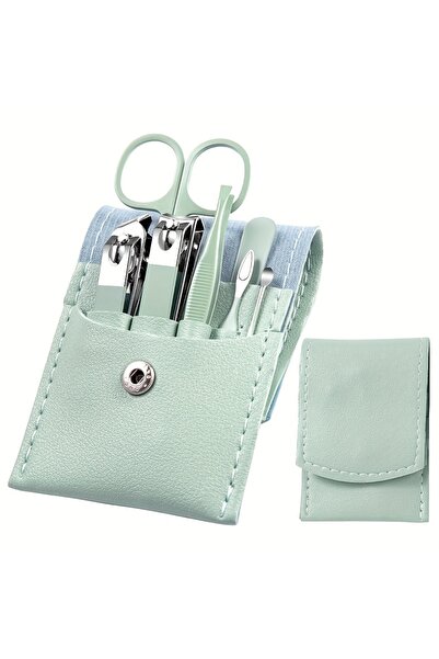 choice2 Green Colourful Portable Travel Case - Manicure Set with Nail Clipper...