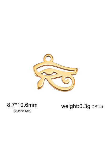 Choice مجموعة من 5 قطع ذهبية اللون من دلايات عين حورس رع أوجات لصنع المجوهرات...