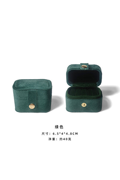 Choice صندوق خواتم صغير قابل للطي باللون الأخضر، صندوق مجوهرات محمول للأقراط ...