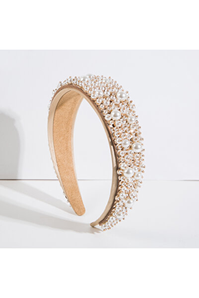 Choice عصابات شعر بيضاء إكسسوارات شعر أوروبية وأمريكية عصابات رأس باروكية مصنوعة يدويًا مرصعة باللؤلؤ