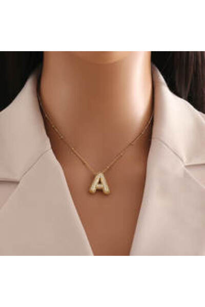 Choice قلادة رائعة مطلية بالذهب عيار 18 قيراطًا مرصعة بالزركون، من تصميم أمري...