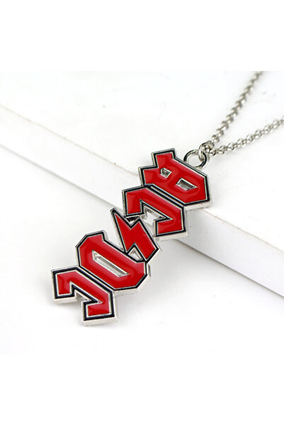 Choice قلادة N211 فضية اللون عليها شعار فرقة الروك AC DC للنساء والرجال ومجوه...