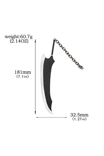 Miniso K00692-03 Anime BLEACH: Thousand-Year Blood War Keychains Kurosaki Ichigo Zangetsu Weapon Pendant Ke