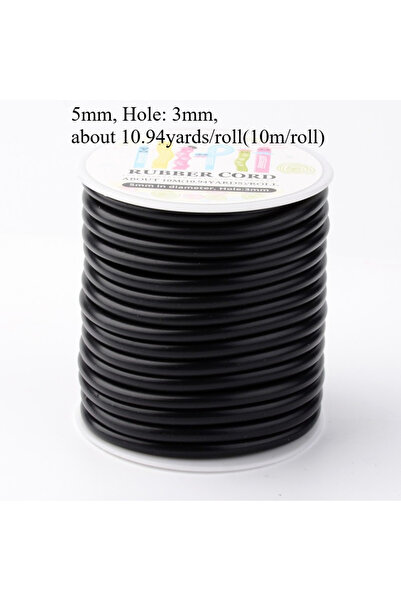 Choice AECH05-11417 حبل سيليكون واحد مجوف 5 مم لصنع الأساور والقلائد بفتحة 3 ...