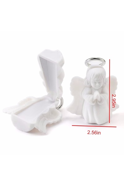 Choice صندوق خاتم مخملي صغير من ملاك قطعة واحدة، حامل مجوهرات إبداعي، صندوق ع...