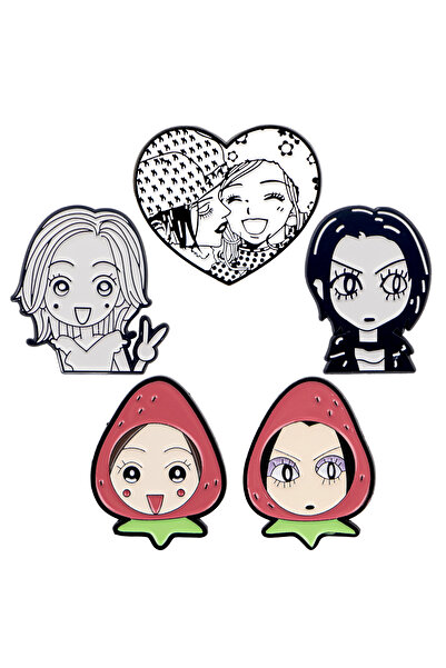 Choice 1 مزيج 5 قطعة/المجموعة دبابيس مينا للبنات السعيدات دبابيس للنساء شارة ...