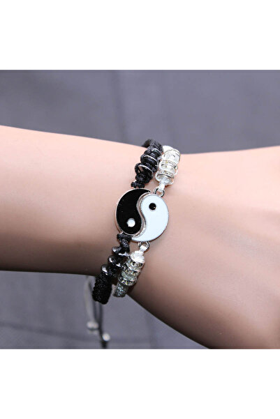 Choice سوار ين يانغ للزوجين من الهيماتيت كريستال، مصنوع يدويًا من سوار ين يانغ للزوجين ...