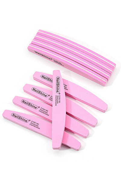 Choice مجموعة مبرد أظافر احترافية مزدوجة الجوانب مكونة من 10 قطع وردية اللون، 2/5/10 قطع، إسفنجة ملونة لتلميع طلاء الأظافر