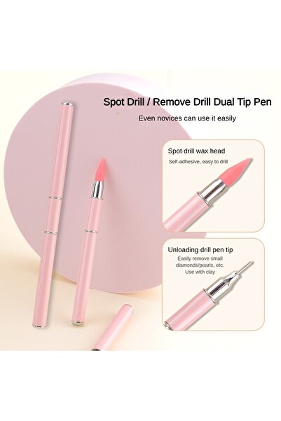 Choice مجموعة من 1/5 قطع من أدوات اختيار أحجار الراين ذات الوجهين باللون الور...