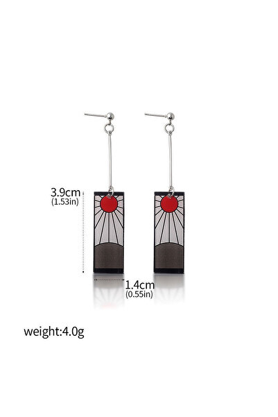 Miniso أقراط أنمي قاتل الشياطين E00079، أقراط تانجيرو صن وشينوبو على شكل فراش...