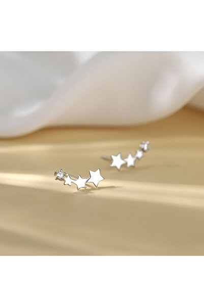 Choice 1 Pair qd390-1 Fashion Silver Color Cross Star Stud Earrings Women Gif...