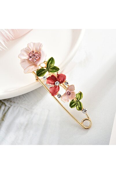 Choice دبوس بروش على شكل زهرة حلوة ZT9299 مرصع بأحجار الراين اللامعة، مناسب ل...