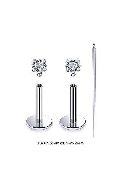 Choice ثقب الأذن المستديرة، ثقب الشفاه، مجوهرات ثقب الشفاه 16 جرام (1.2 مم) ×...