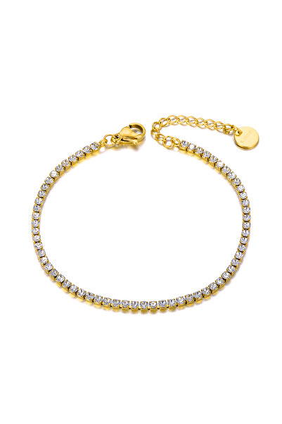 Choice A19029G Lokaer خلخال مزين بأحجار الزركونيا المكعبة البراقة للنساء والفتيات بسلسلة من الفولاذ المقاوم للصدأ بتصميم بوهيمي