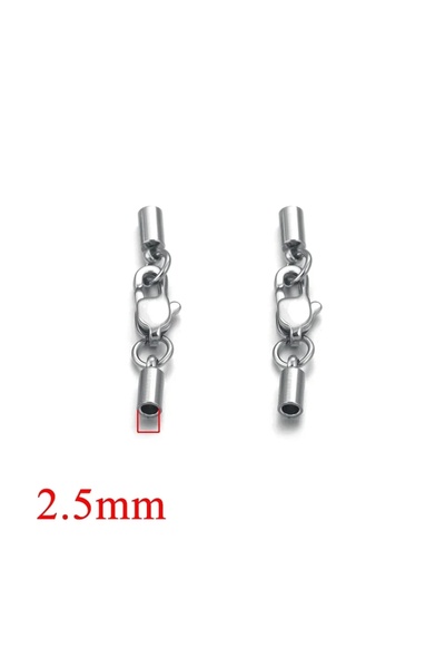 Choice JC043S-B 5pcs Stainless Steel Leather Cords Lobster Clasps Hooks Conne...