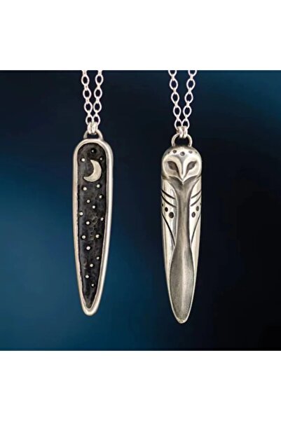 Choice 1 قلادة جديدة بسيطة على شكل حيوان بومة ونجمة وقمر للرجال على طراز البا...