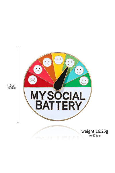 Choice X00535 دبوس القرص الدوار الأنيق 7 أيام في الأسبوع، بروش طاقة البطارية ...